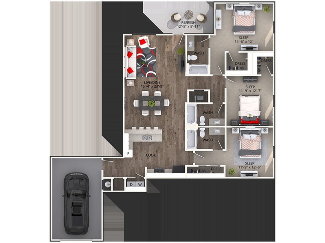Floorplan - Reatta Ranch Apartments
