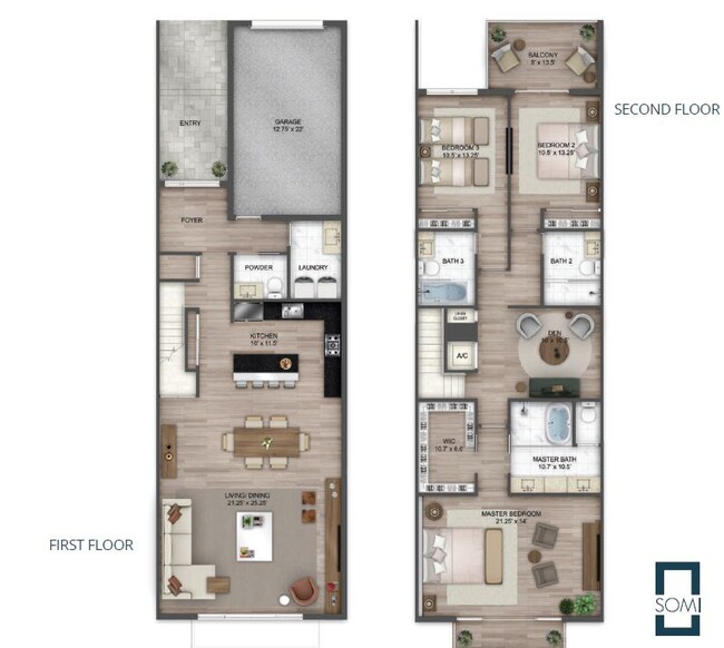 3 Bedroom Townhome - Somi Townhomes