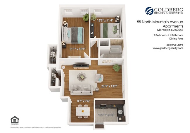 Floorplan - 55 North Mountain Avenue Apts