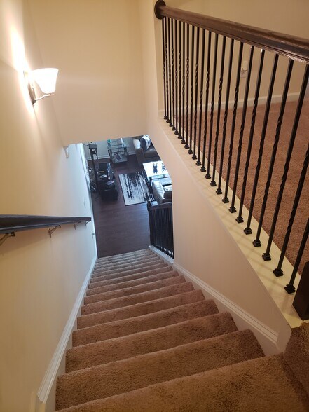 Iron Rod and Wood Staircase - 263 COOLWATER LN