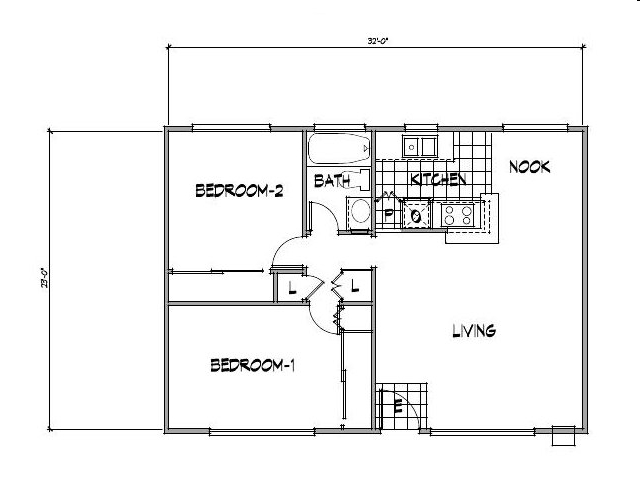 2BR/1BA - Pinecrest Apartments