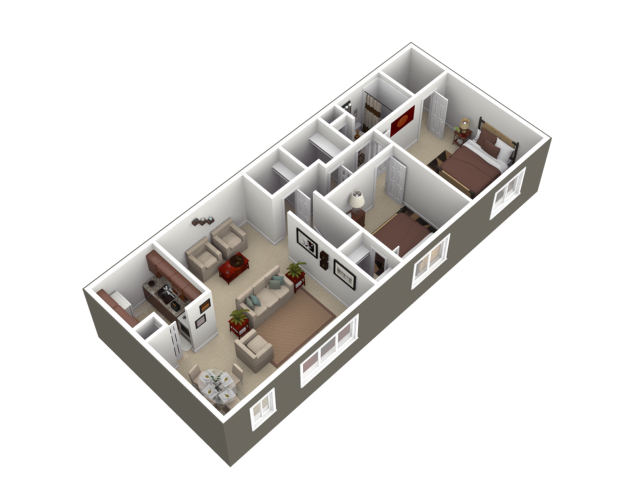 Floorplan - Woodland Plaza Apartments