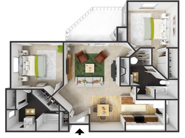 Floorplan - Commons at Avalon Park Apartments
