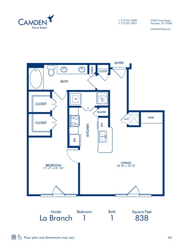 Floorplan - Camden Travis Street