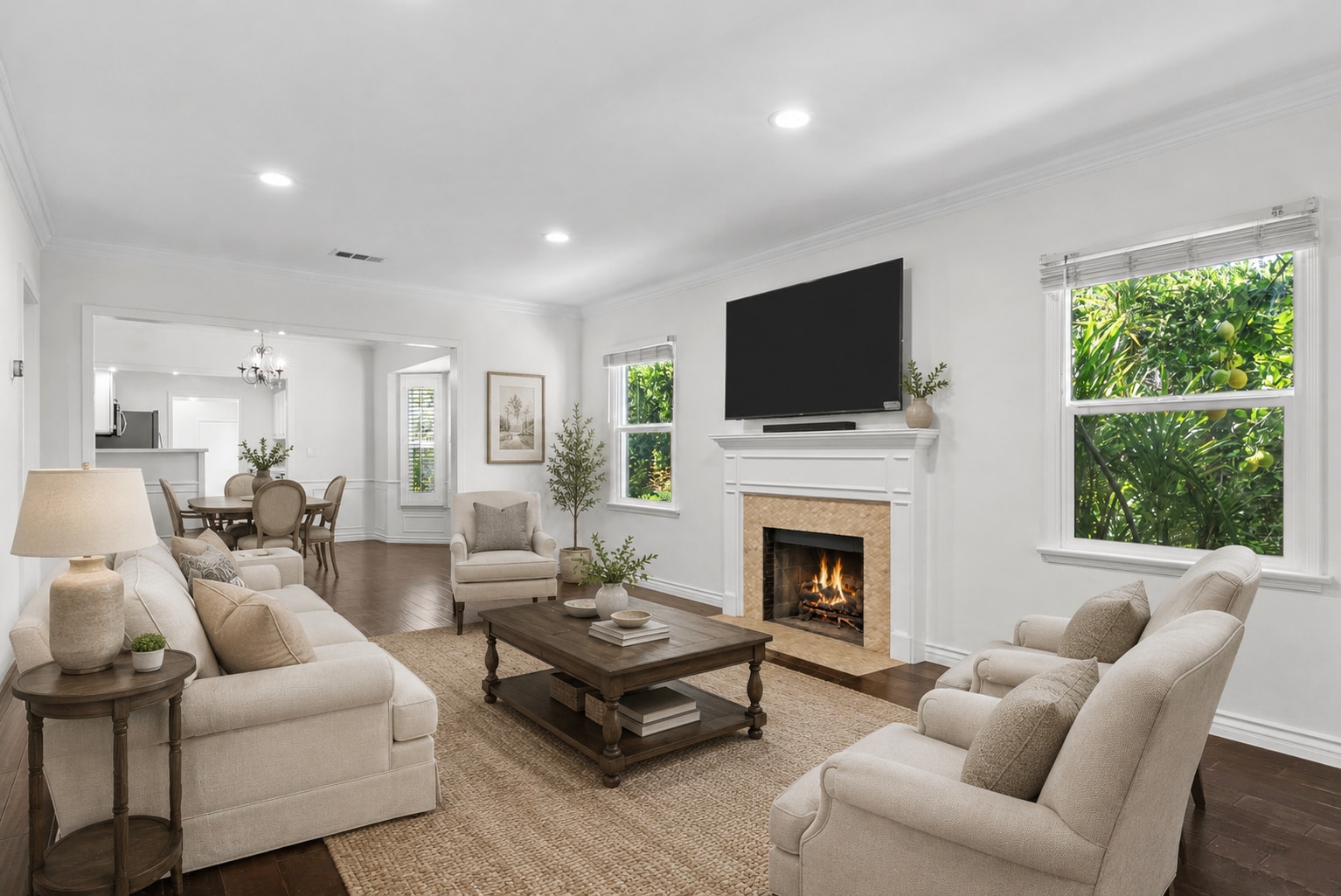 Living Room-Virtually Staged - 4242 Van Nuys Blvd