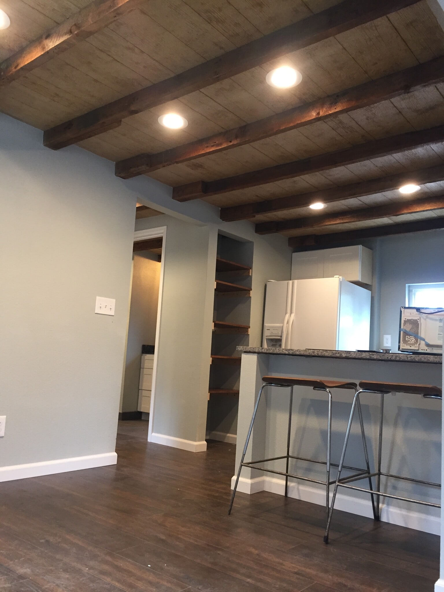 View of the kitchen from the living room - 431 N Franklin St