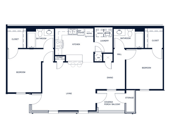 B - 1001 sqft - Pines At Allen St