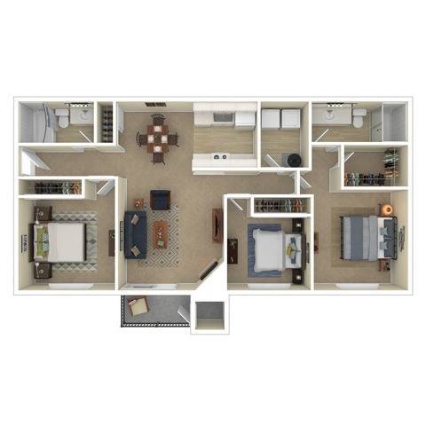 Floorplan - Ballinger Commons Apartments