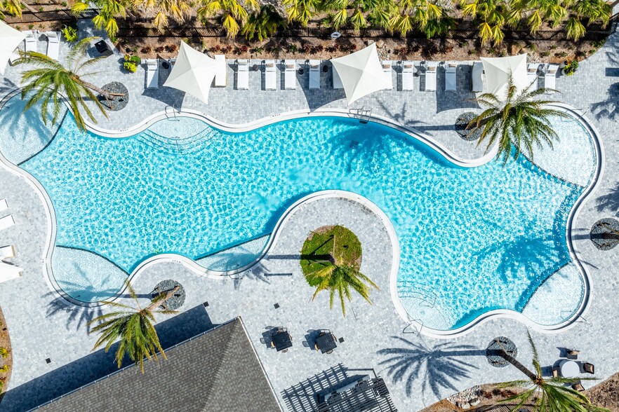 Resort-Style Salt-Water Pool with Sun Shelf - Olana Waterside