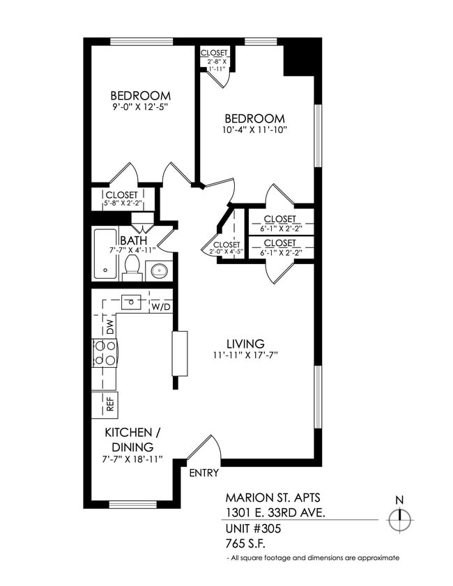 Floorplan - Marion Street Apartments