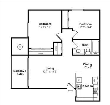 2BR/1BA - The Villas at Rowland Heights