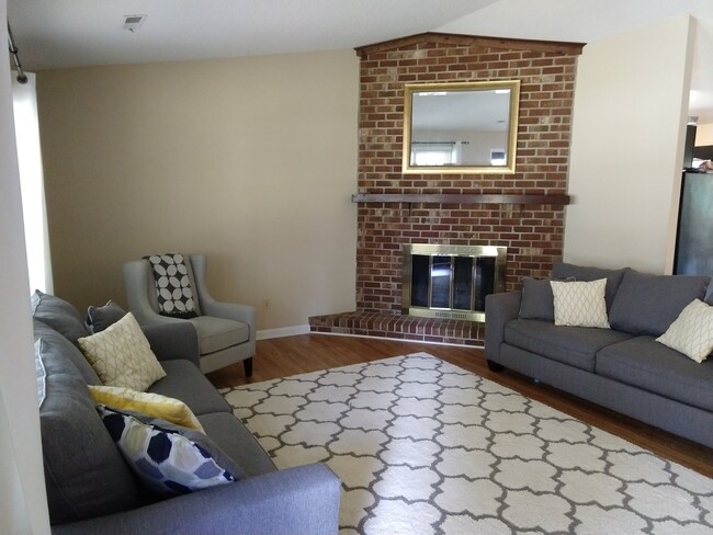 Living Room Fireplace - 4870 Berkley Dr