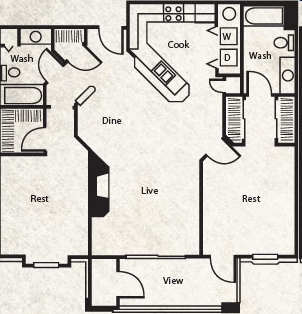 2BR/2BA - Trail Walk Apartments