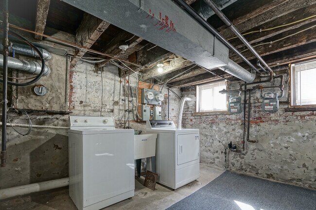 Laundry in basement. Basement access and laundry is for first floor tenant only - 1217 Snyder Ave