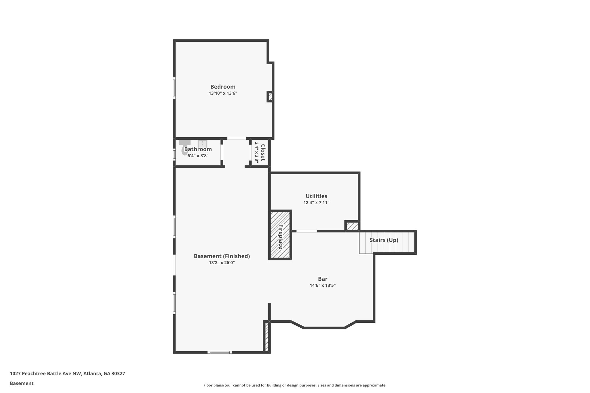 Basement Floorplan - 1027 Peachtree Battle Ave NW