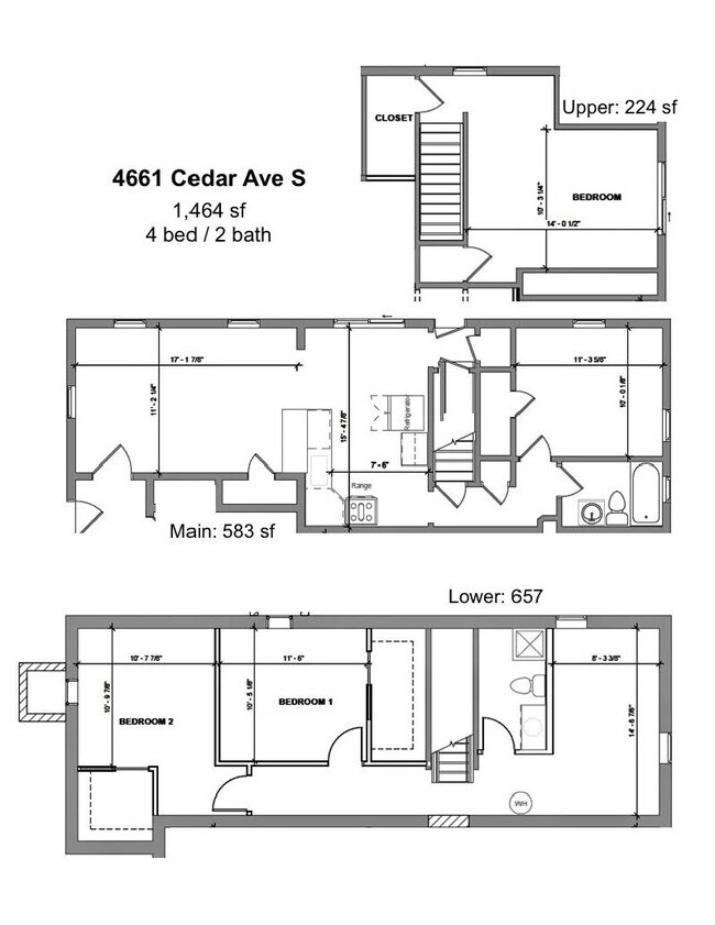 Floor plans - 4661 Cedar Ave S
