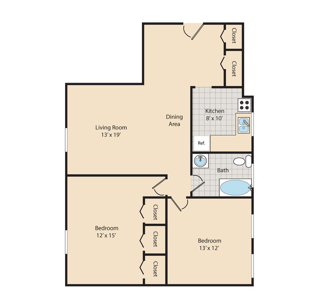 Floorplan - Glenwood Gardens Apartments