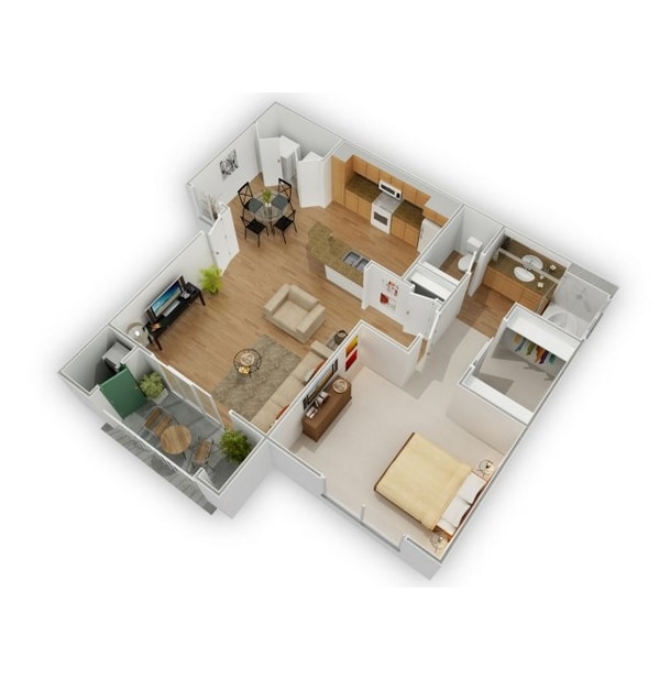 1BR/1BA 3D - Edmond at Hacienda