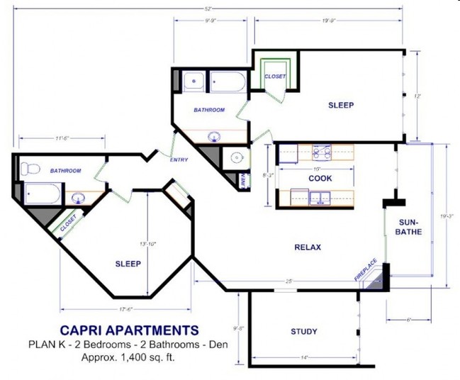 Plan - K - Capri Apartments