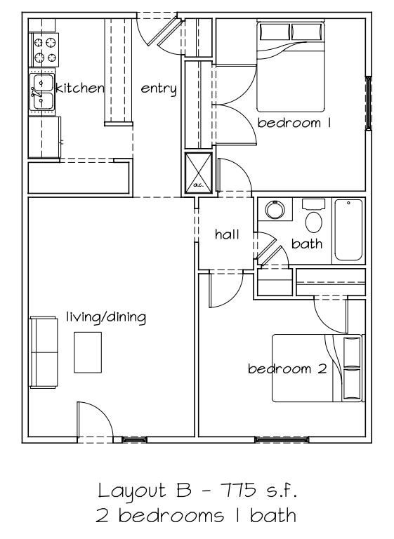 Floorplan - The Palms Apartments