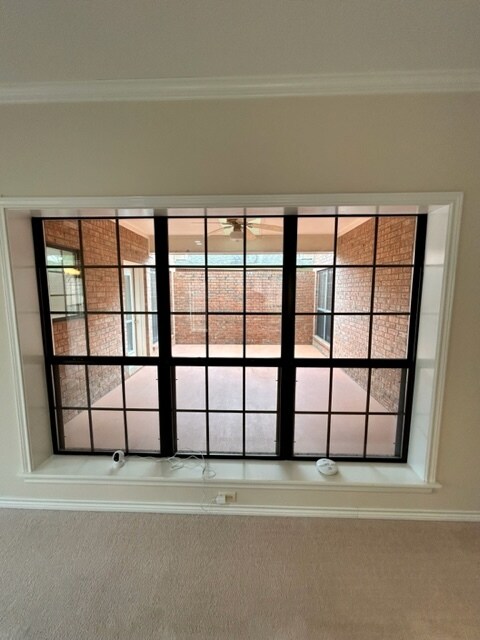 From living room looking towards courtyard - 806 Torribrooke Ln