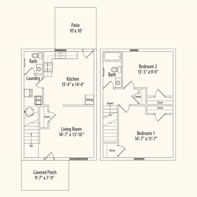 Floorplan - Towns on Evelyn