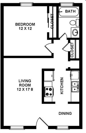 1BR/1BA - The Riverview