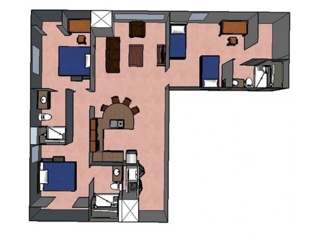 3 Bed - Campus View Student Housing