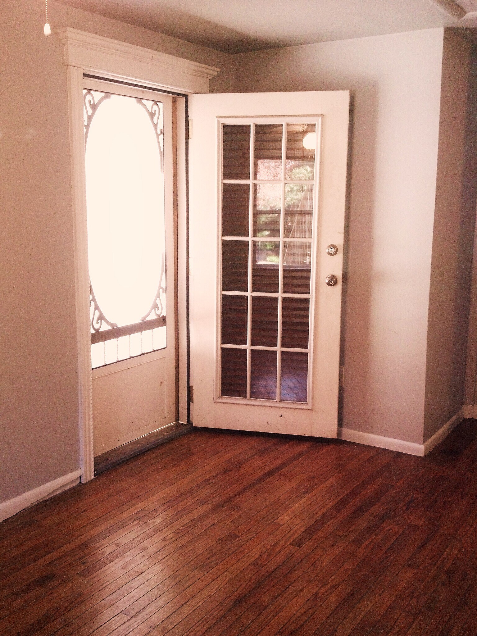 French glass doors open to private porch. - 657 South Sumneytown Pike