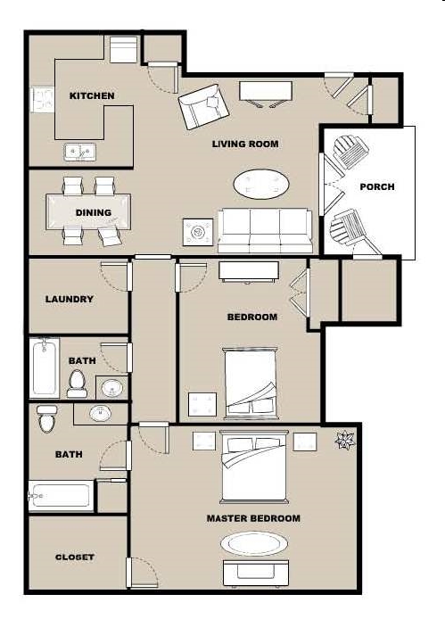 2BR/2BA - The Madison at Village Green