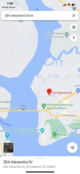map location - 264 Alexandra Dr