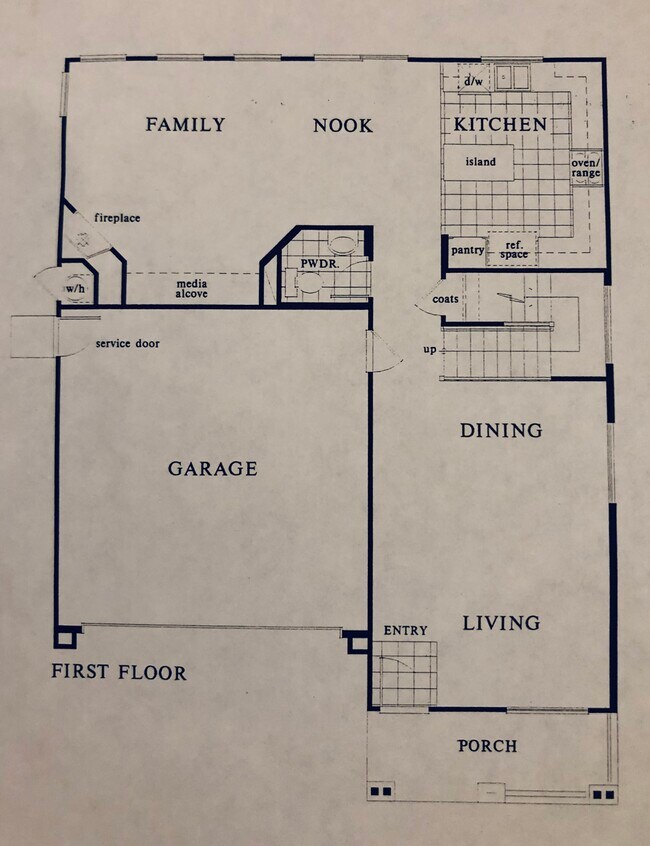 downstairs floor plan - 504 Robins Pl