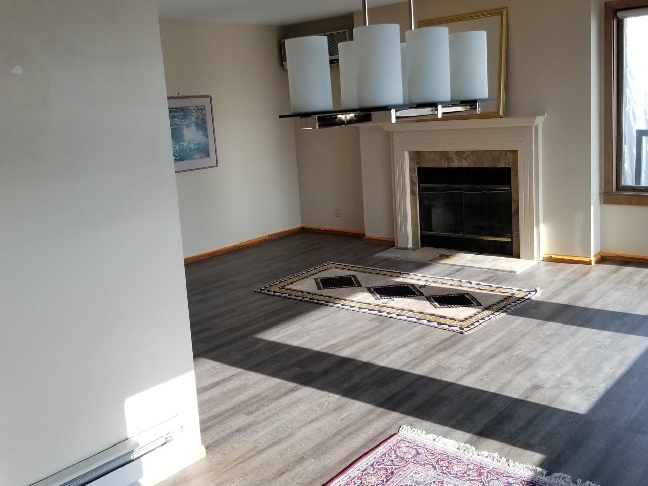 Living room fireplace - 1931 Broadway E