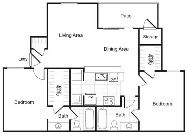 Floorplan - Valley Ridge Apartment Homes