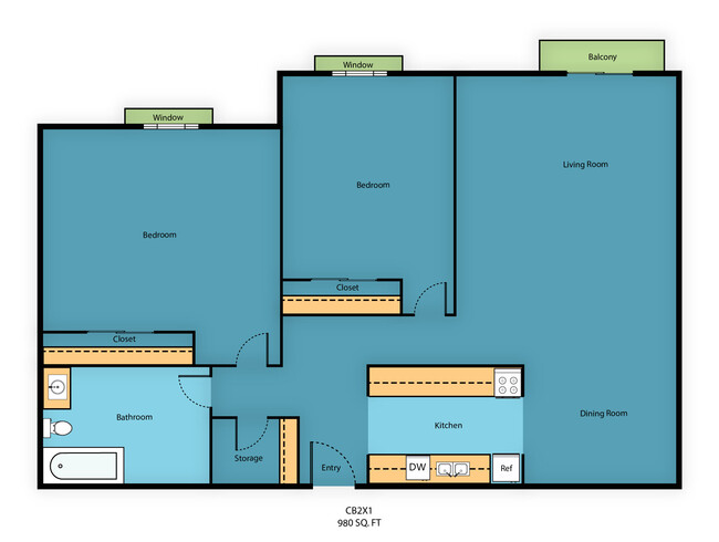 Floorplan - Campo Basso Apartment Homes