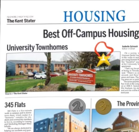 Best of Kent Stater Winner - UNIVERSITY TOWNHOMES in KENT