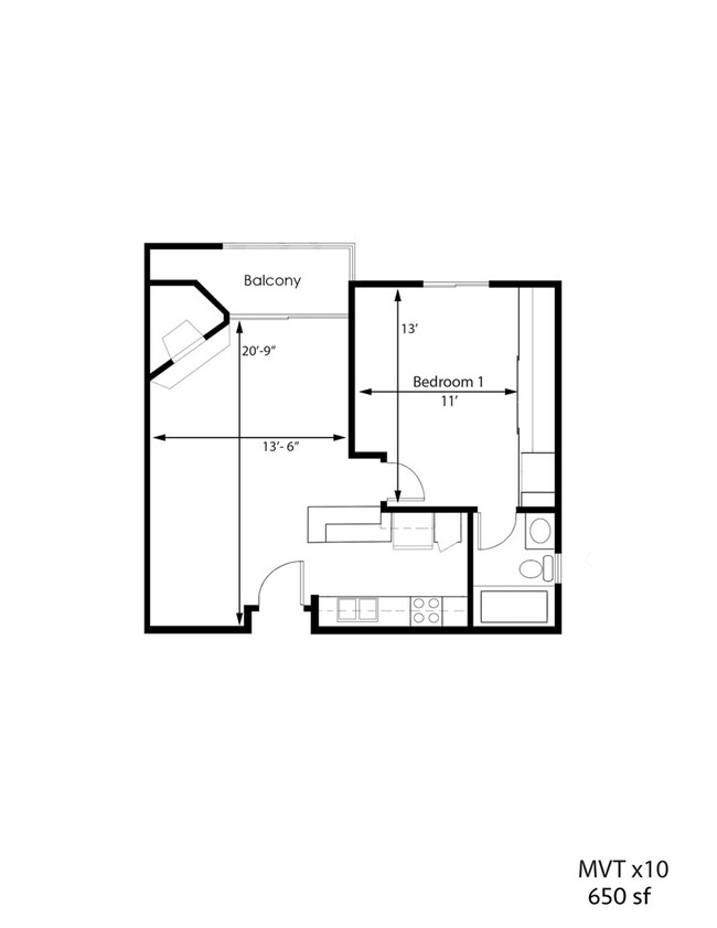 Floorplan - Midvale Towers