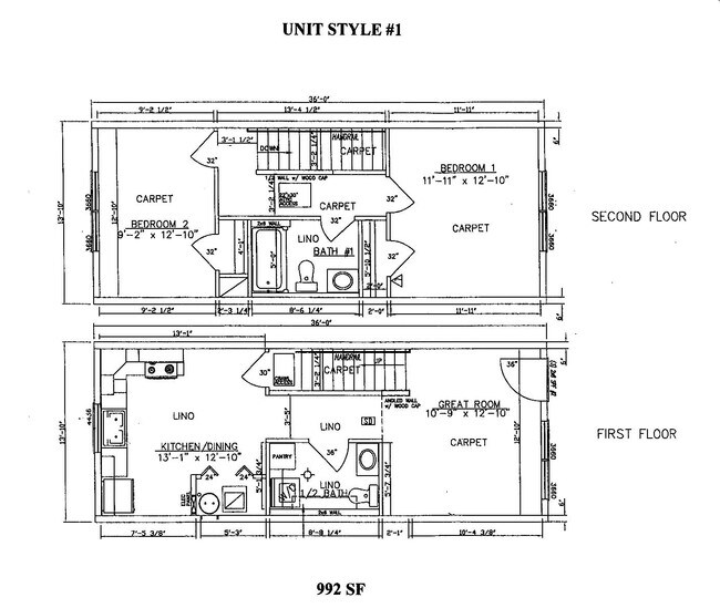 1BR/2BA - White Pine Village Townhomes