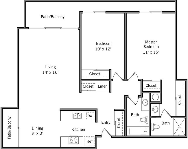 Floorplan - Americana Apartments