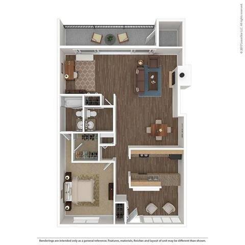 Floorplan - Henley and Remy Apartments