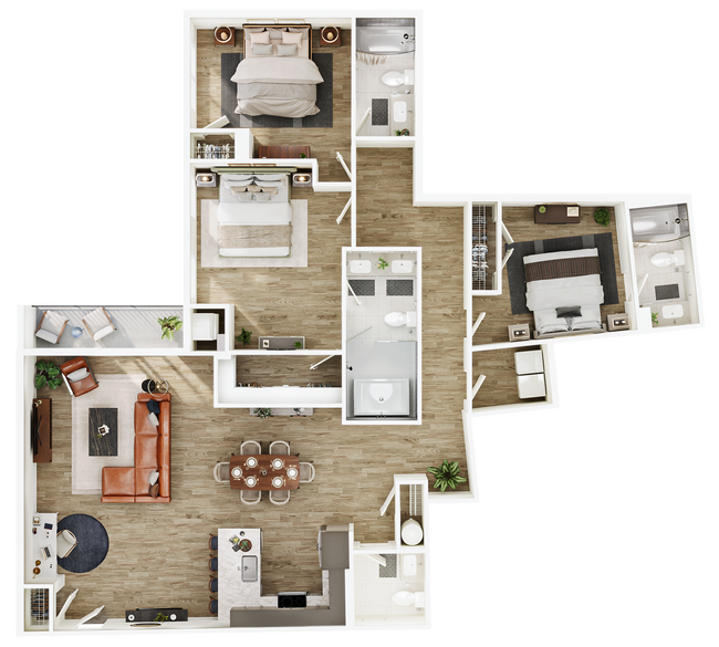 Floorplan - The Seventeen Hundred on East
