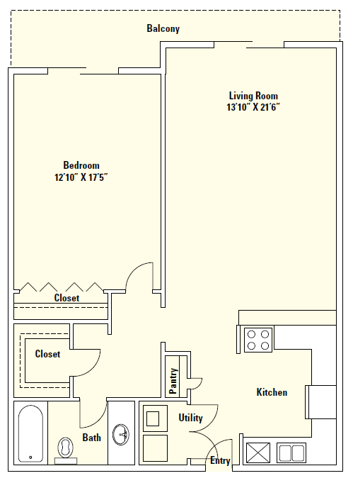 Floorplan - Memorial Towers Apartments