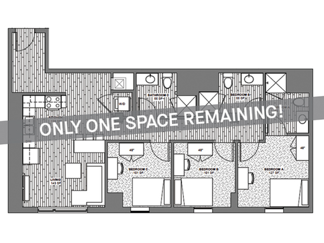 3x3 E - Only One Space Remaining! - Student | Rise at State College