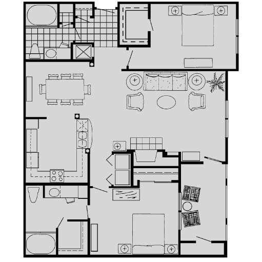 Floorplan - SaddleBrook Apartments