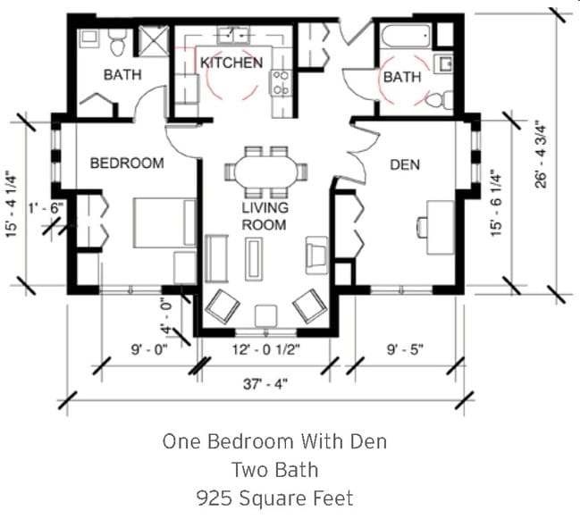 One Bedroom with Den - Lakefront Residences at Grayslake