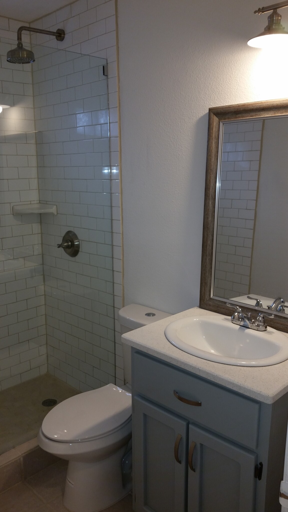 A spacious shower with a relaxing feel is a perfect way to start your day or end a crazy week. - 2625 Cincinnati Ave