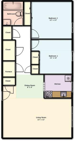 2BR/1BA - Belvoir Center