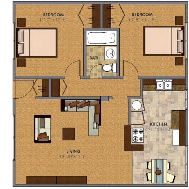 2BR/1BA - Olinda Courtyard