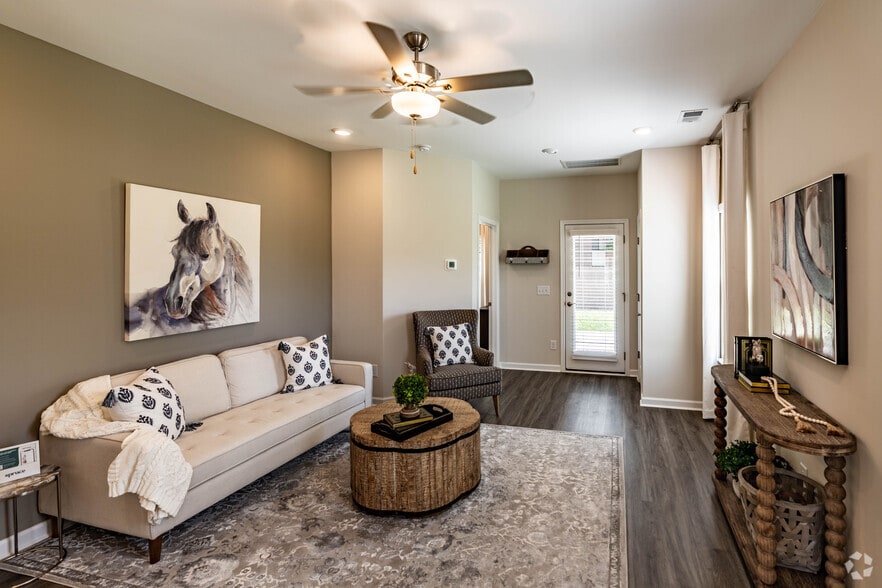 3BR, 2.5BA - 1490SF - Living Room - Harts Branch Townhomes