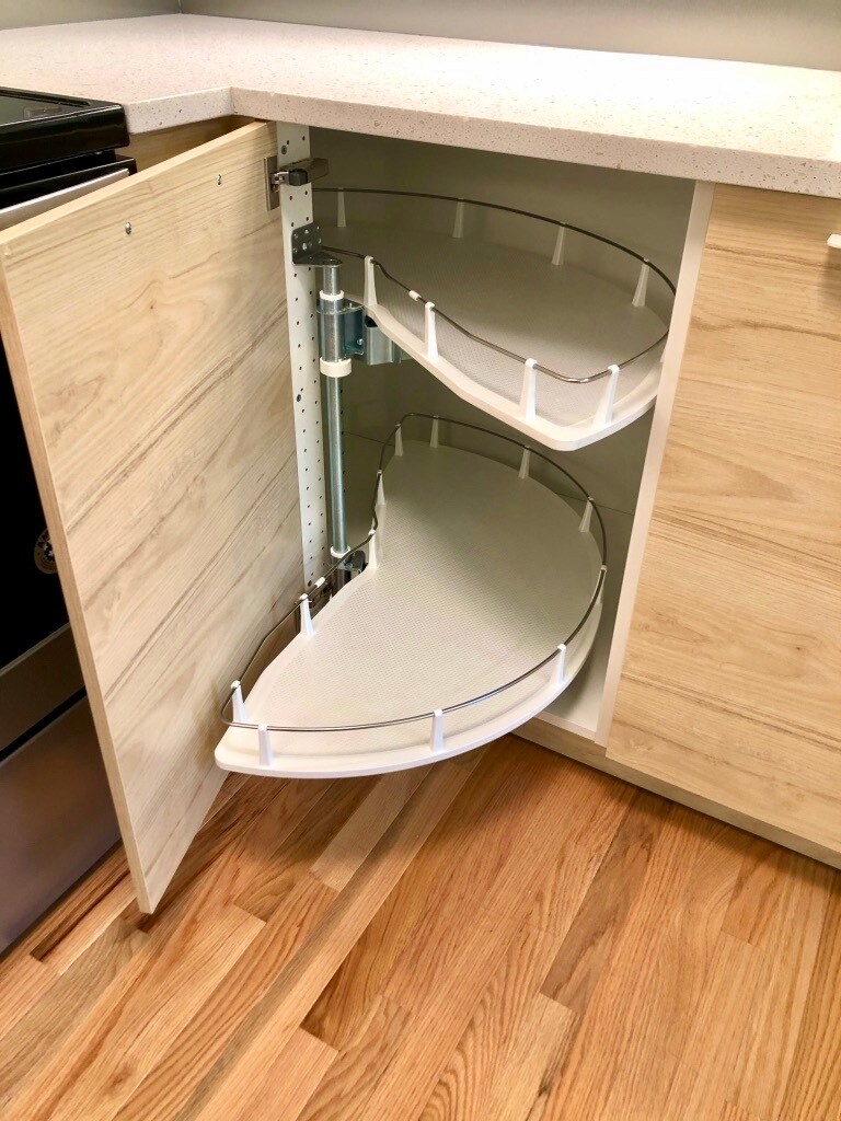 Lazy Susans for easy storage in corner cabinets - 2801 14th Ave W